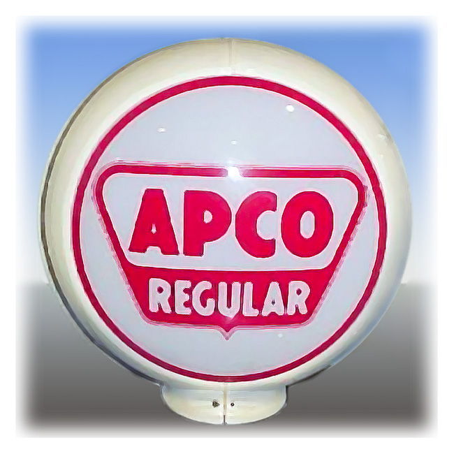 APCO Regular Gasoline Pump Sign